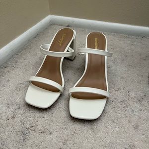 White sandals